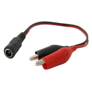 5.5×2.1mm DC Jack Female Plug To Alligator Clip