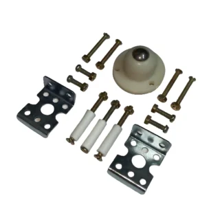Robot Chassis Fitting (Clamps + Nut Bolts + Boll Type Caster Wheel)