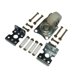 Robot Chassis Fitting (Clamps + Nut Bolts + 1inch Omnidirectional Type Caster Wheel)