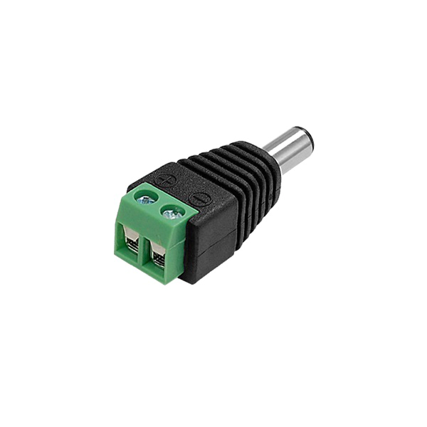 DC Power Jack Male Connector with 2 pin Screw Terminal- 2.1x5.5mm