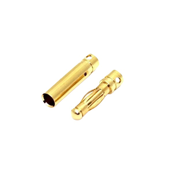 Gold Connectors Male/Female banana plug Pair -4mm