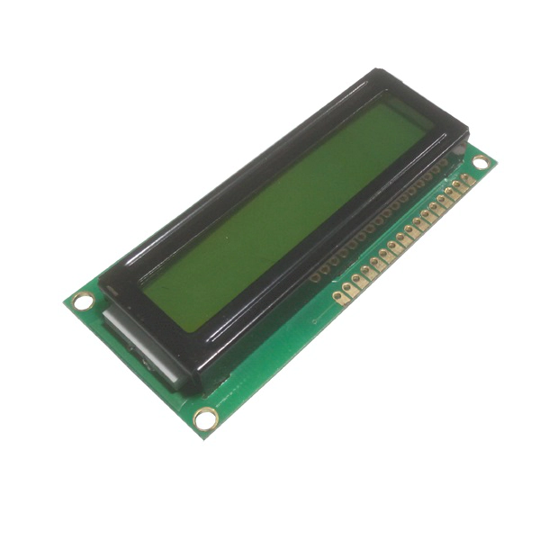 16x2 (1602) LCD Display Black Character Green Backlight