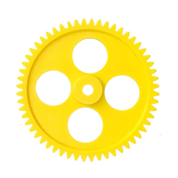 Plastic Yellow Thik Spur Gear-56Teeth for 6mm Shaft