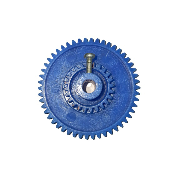 Plastic Blue Thin Spur Gear-50Teeth With Compound-24Teeth for 6mm Shaft