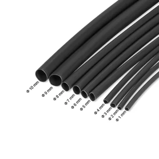 1 mm Heat Shrink Sleeve- Black-1Mtr