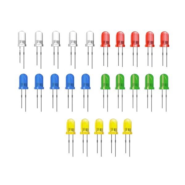 Mix Five Colors LED Pack-5mm (25Pcs)