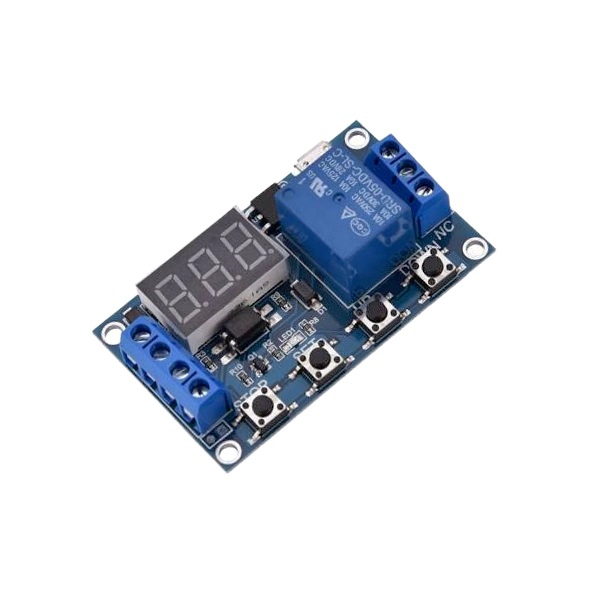 6-30V 1-Channel Power Relay Module with Adjustable Timing Cycle