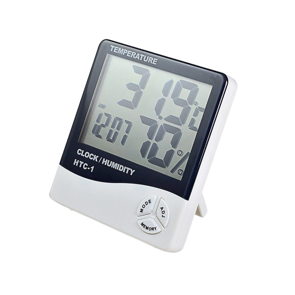 HTC-1 High Precision Large Screen Electronic Indoor Temperature, Humidity Thermometer with Clock Alarm