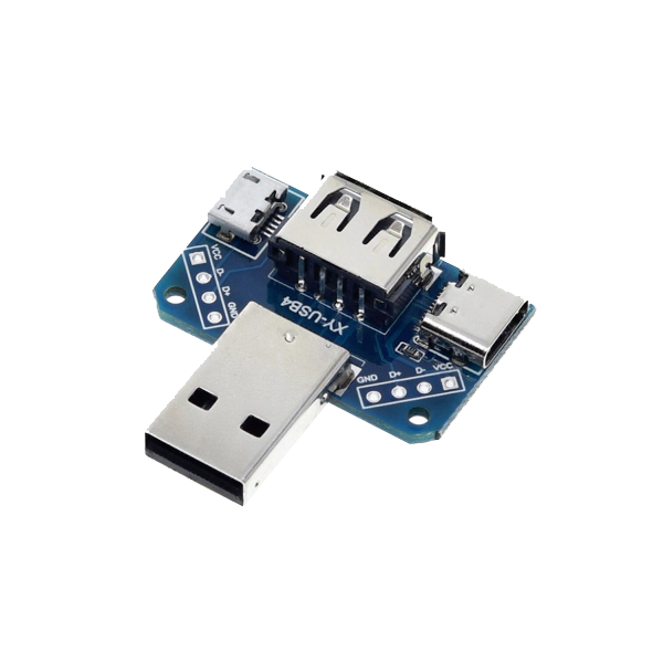 Type-c 2.54mm Micro 4p Usb Adapter Board Male To Female Connector