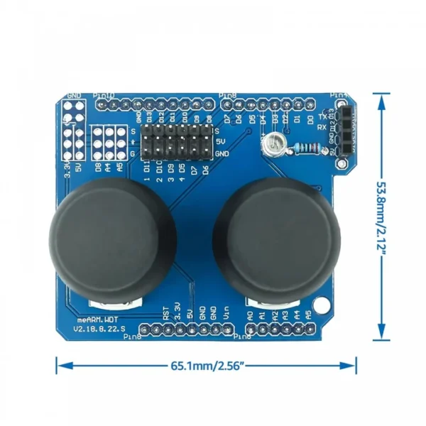 Dual PS2 Game Joystick Button Module JoyStick Compatible With Arduino - Image 2