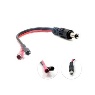 5.5×2.1mm DC Power Jack Wire With Male Bullet Connector