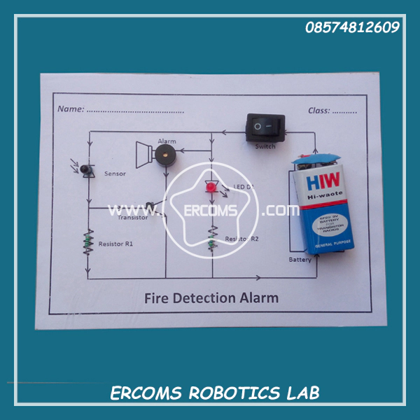 Fire Detection Alarm Using IR Sensor School Paper Circuit Project
