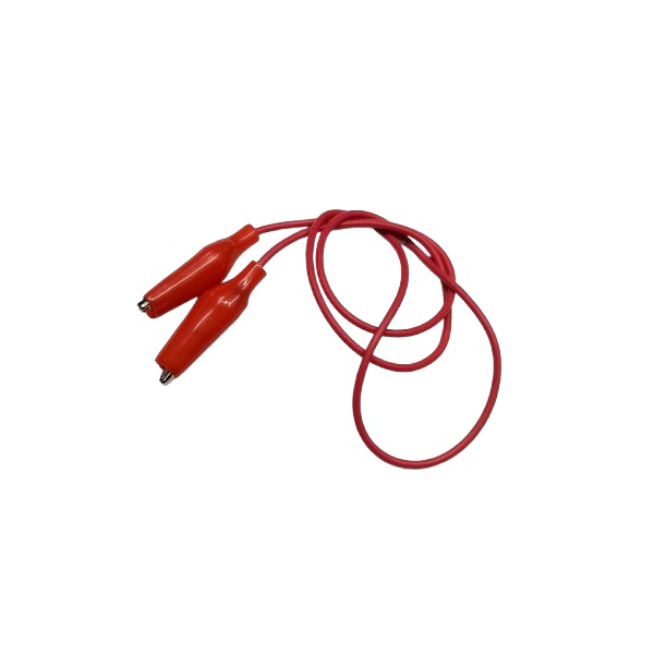 Alligator Clip to Alligator Clip Red Connector Cord- 18" Length-(1 Pcs)