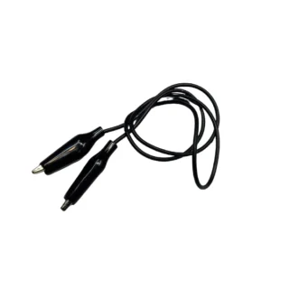 Alligator Clip to Alligator Clip Black Connector Cord- 18" Length-(1 Pcs)