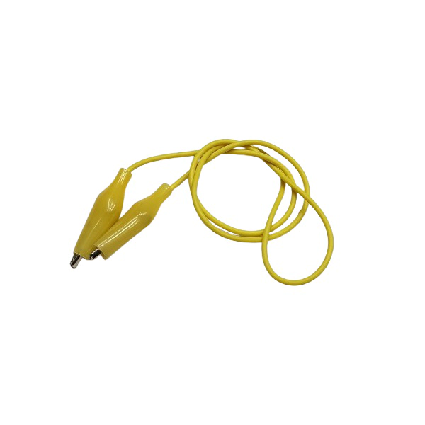 Alligator Clip to Alligator Clip Yellow Connector Cord- 18" Length-(1 Pcs)