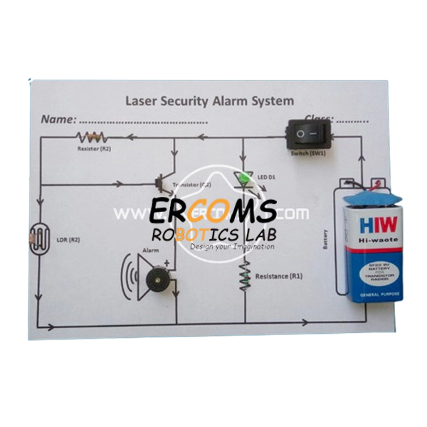 Laser Security Alarm System – Paper Circuit Project