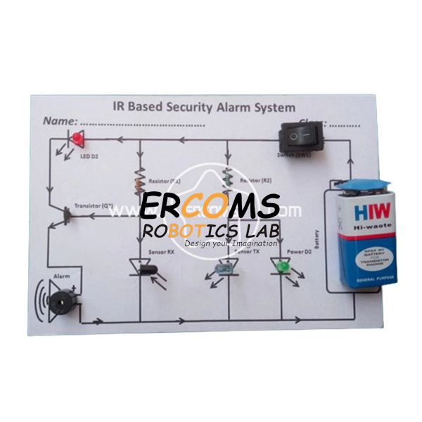 IR-Based Security Alarm System – Paper Circuit Project