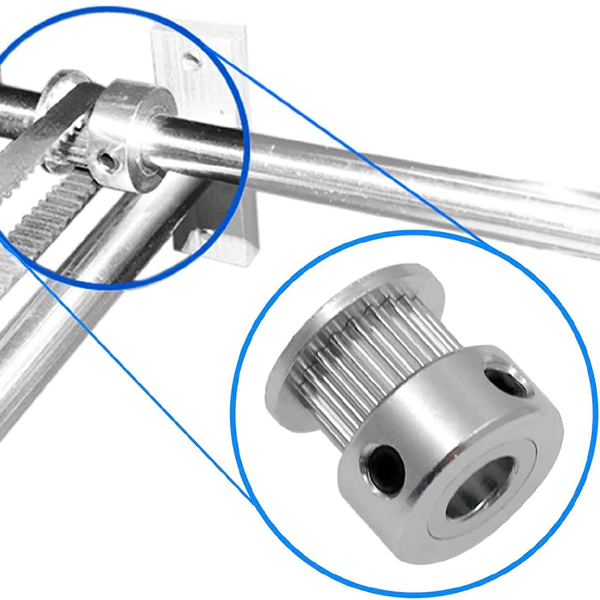 Aluminum GT2 Timing Pulley Set with Belt- W6-20TB8-60TB8-200mm - Image 5