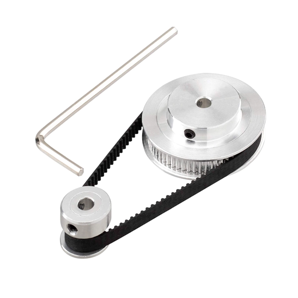 Aluminum GT2 Timing Pulley Set with Belt- W6-20TB5-60TB5-200mm
