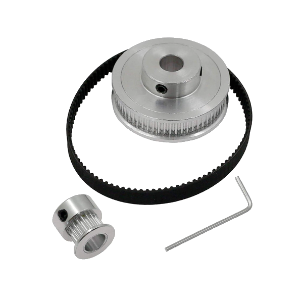 Aluminum GT2 Timing Pulley Set with Belt- W6-20TB8-60TB8-200mm