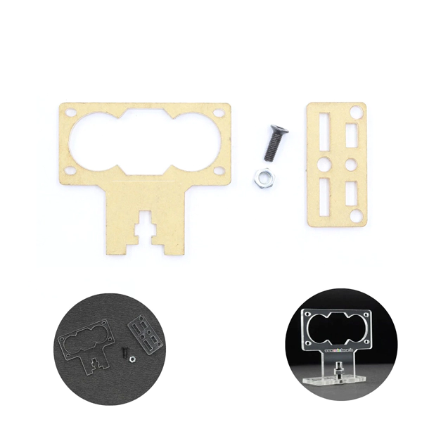 Rectangular Acrylic HC-SR04 Ultrasonic Sensor Mounting Bracket