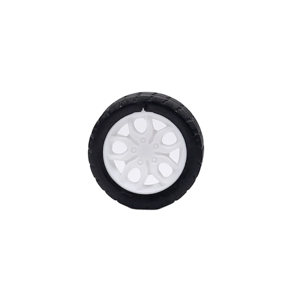 30x11mm DIY Plastic Wheels for 2mm Shaft RC Toys Motor-White