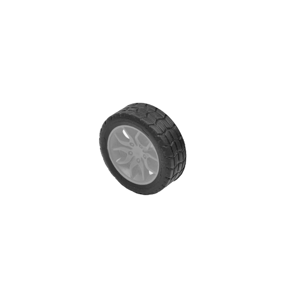 30x11mm DIY Plastic Wheels for 2mm Shaft RC Toys Motor-Gray - Image 2
