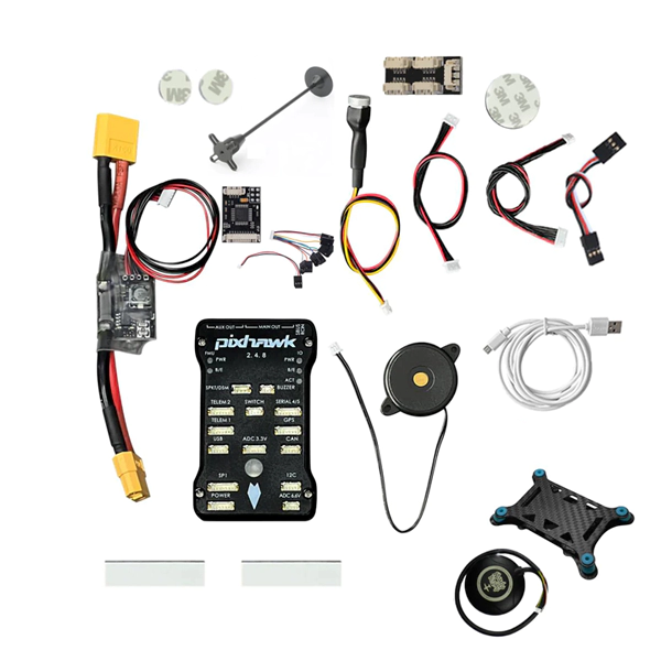 Original Pixhawk PX4 Autopilot 32 Bit PIX 2.4.8 Drone Flight Controller with Buzzer, GPS Stand, Shock Absorber and Encoder Power Module