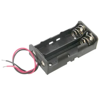 Battery Holder For 2x18650 In-Parallel Cell Open Case with Wire