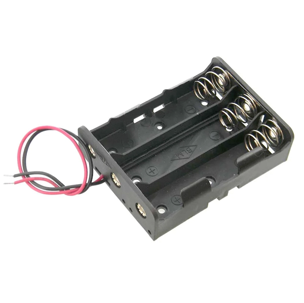 Battery Holder For 3x18650 In-Parallel Cell Open Case with Wire