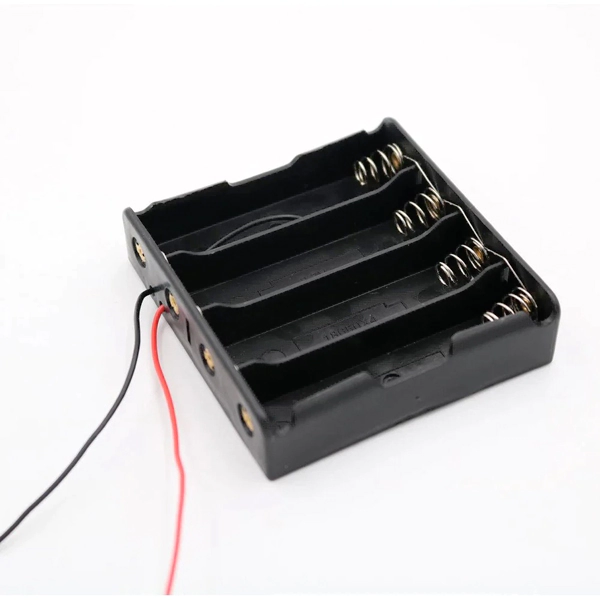 Battery Holder For 4x18650 In-Parallel Cell Open Case with Wire