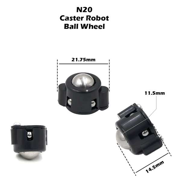 MINI 3PI Car N20 Caster Robot Ball Wheel - Image 3
