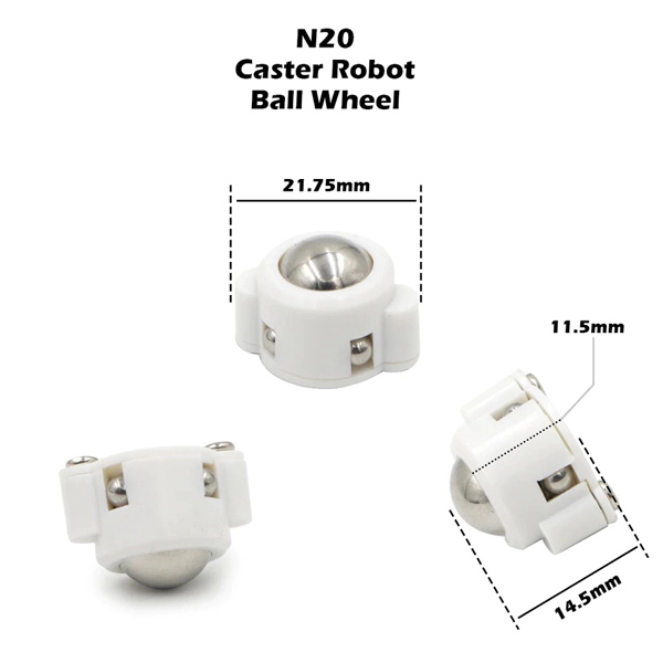 MINI 3PI Car N20 Caster Robot Ball Wheel - Image 4