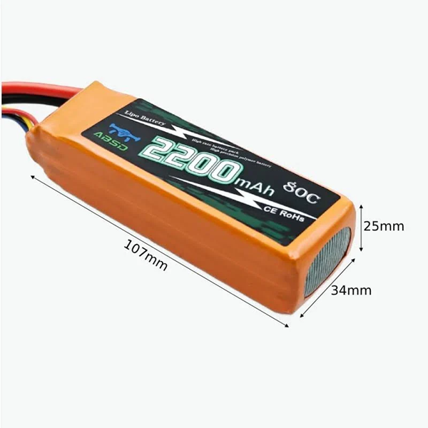 2200mAh-3S-80C -1.1V LiPo ABSD Battery - Image 4