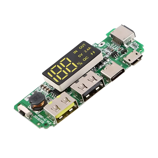 18650 5V 2.4A Lithium, Battery Digital Display, Charging Module Dual, USB Output Band, Display Booster, Module