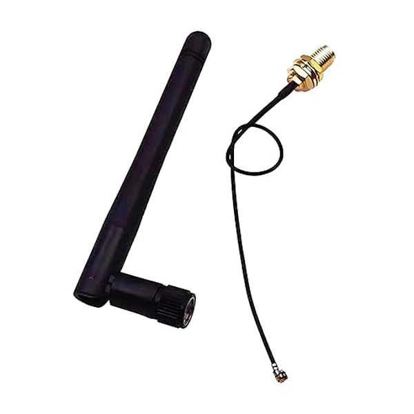 2.4G 3dB Wi-Fi Omnidirectional Antenna with IPEX U.FL to SMA Male-to-Female Connector