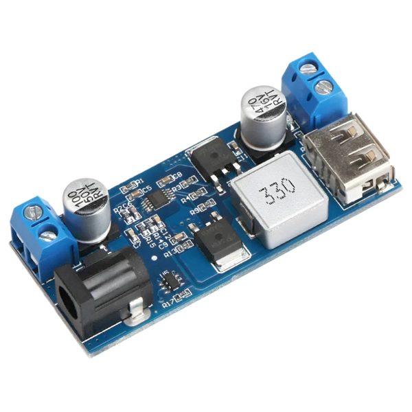 24V/12V to 5V 5A Power Module – DC-DC XY-3606 Step-Down Converter with USB Fast Charging - Image 3
