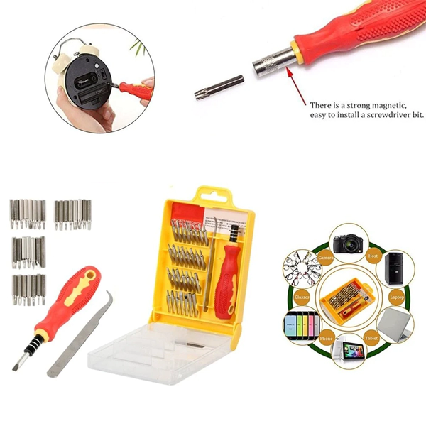 32 In 1 Interchangeable Precise Screwdriver Tool Set with Magnetic Holder - Image 4