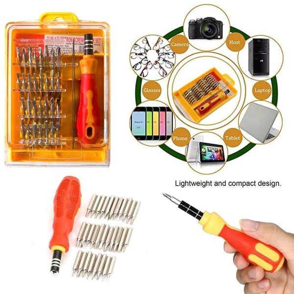 32 In 1 Interchangeable Precise Screwdriver Tool Set with Magnetic Holder - Image 2