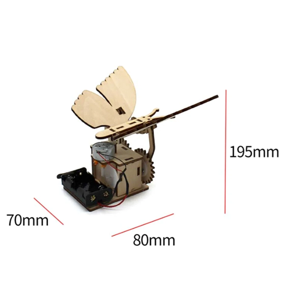 Mechanical Transmission Butterfly Puzzle – 3D Wooden Kit - Image 5
